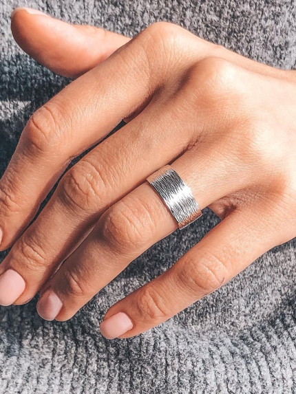 Каблучка без вставок Срібло 925° (родій) S0002/3р