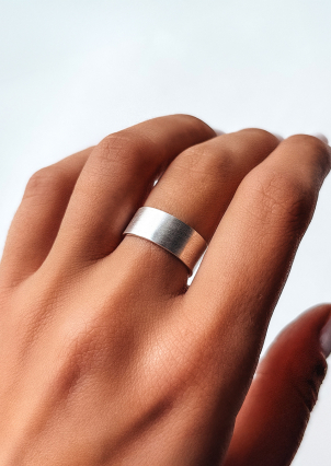 Каблучка без вставок Срібло 925° (родій) S0002/2 р