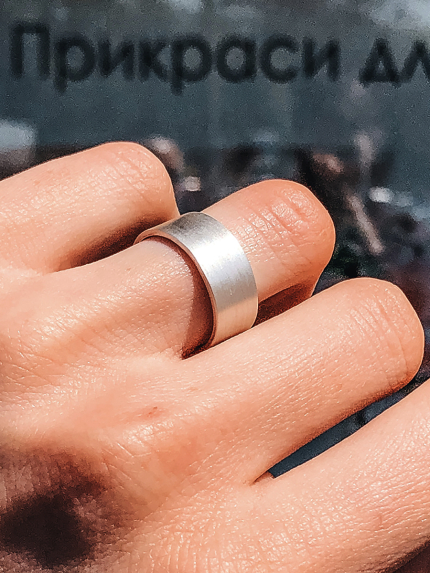 Каблучка без вставок Срібло 925° (родій) S0002/2 р