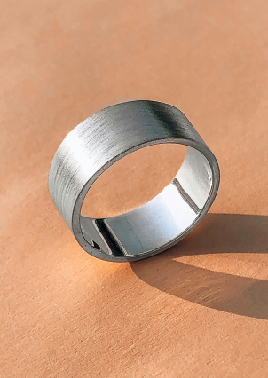 Каблучка без вставок Срібло 925° (родій) S0002/2 р