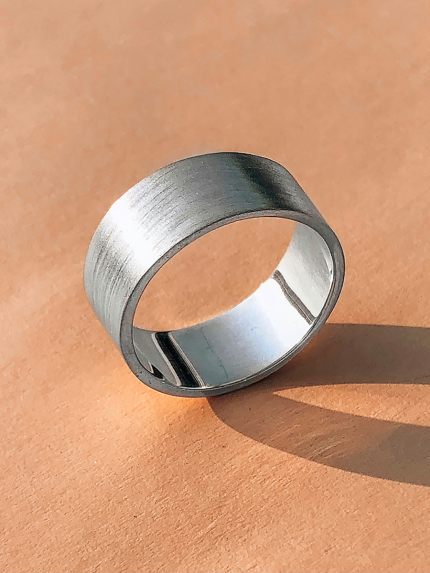 Каблучка без вставок Срібло 925° (родій) S0002/2 р