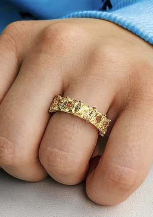 Pierścionek z cyrkonem Srebro 925° (pozłacane) sr48y