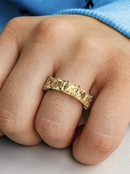 Pierścionek z cyrkonem Srebro 925° (pozłacane) sr48y