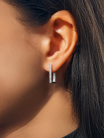 Cyanite earrings Silver 925° (rhodium) s2f/192