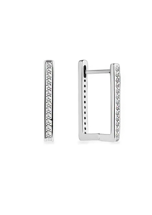 Сережки фіаніт Срібло 925° (родій) с2ф/192