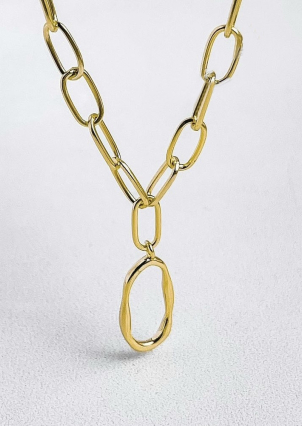 Кольє без вставок Срібло 925° (позолота) HT140062