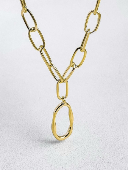 Кольє без вставок Срібло 925° (позолота) HT140062