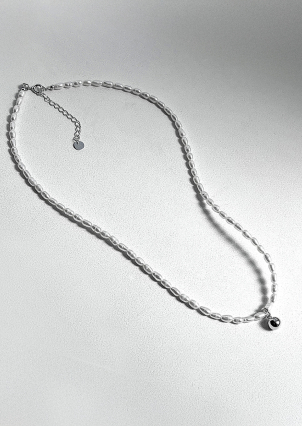 Кольє перлина Срібло 925° (родій) YC140060