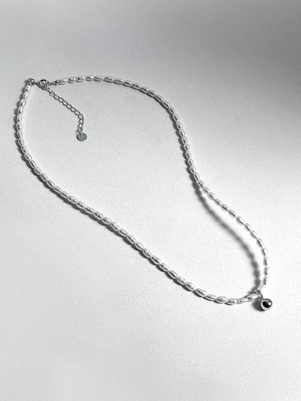 Кольє перлина Срібло 925° (родій) YC140060