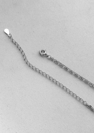 Кольє без вставок Срібло 925° (родій) YC190011