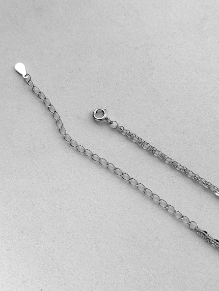 Кольє без вставок Срібло 925° (родій) YC190011