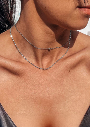 Кольє без вставок Срібло 925° (родій) YC190011