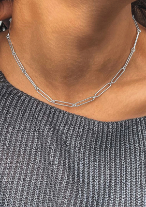 Кольє без вставок Срібло 925° (родій) HF190010