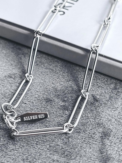 Кольє без вставок Срібло 925° (родій) HF190010