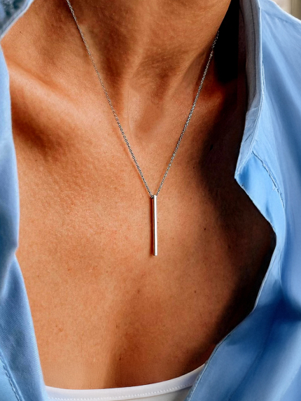 Кольє без вставок Срібло 925° (родій) HF140016