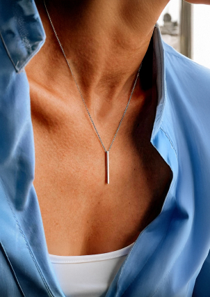 Кольє без вставок Срібло 925° (родій) HF140016