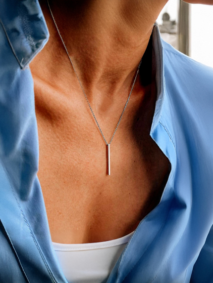 Кольє без вставок Срібло 925° (родій) HF140016