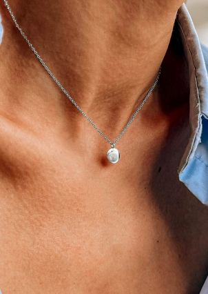 Кольє без вставок Срібло 925° (родій) HF140008