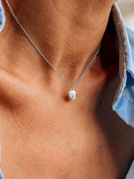 Naszyjnik bez wkładek Srebro 925° (rod) HF140008