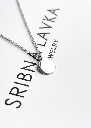 Кольє без вставок Срібло 925° (родій) HF140008