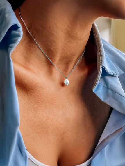 Naszyjnik bez wkładek Srebro 925° (rod) HF140008