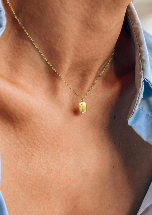 Кольє без вставок Срібло 925° (позолота) HF140009