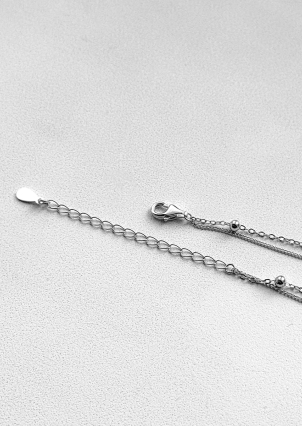 Кольє без вставок Срібло 925° (родій) HF190015