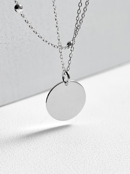 Кольє без вставок Срібло 925° (родій) YC190018