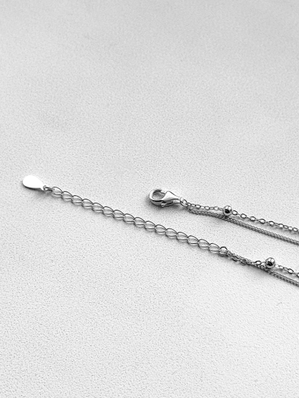 Кольє без вставок Срібло 925° (родій) YC190018