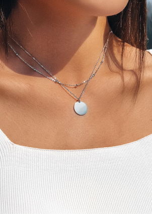 Кольє без вставок Срібло 925° (родій) YC190018