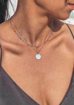 Кольє без вставок Срібло 925° (родій) YC190018