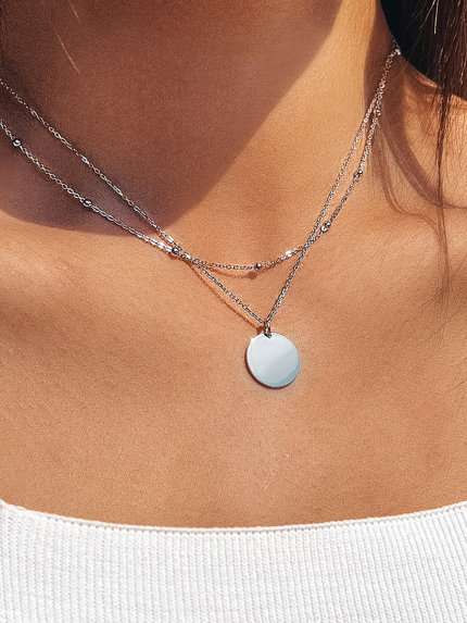 Кольє без вставок Срібло 925° (родій) YC190018