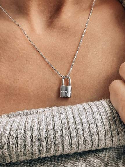 Necklace without inserts Silver 925° (rhodium) HF140007