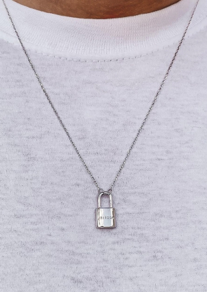 Кольє без вставок Срібло 925° (родій) HF140007