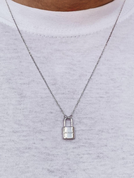 Necklace without inserts Silver 925° (rhodium) HF140007