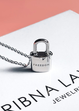 Кольє без вставок Срібло 925° (родій) HF140007