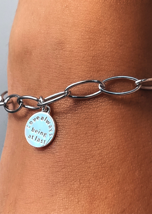 Браслет без вставок Срібло 925° (родій) HF170002