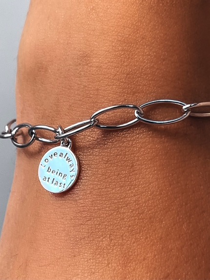 Bransoletka bez wkładek Srebro próby 925° (rod) HF170002