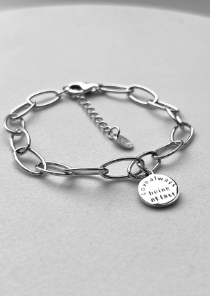 Браслет без вставок Срібло 925° (родій) HF170002