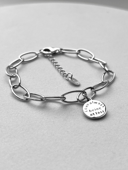 Bransoletka bez wkładek Srebro próby 925° (rod) HF170002