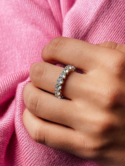 Pierścionek cyrkonia Srebro 925° (pozłacane) sr1676 str