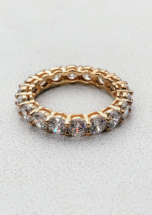 Pierścionek cyrkonia Srebro 925° (pozłacane) sr1676 str