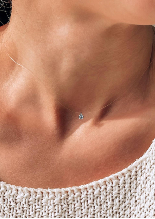 Кольє фіаніт Срібло 925° (родій) кл2ф/1011