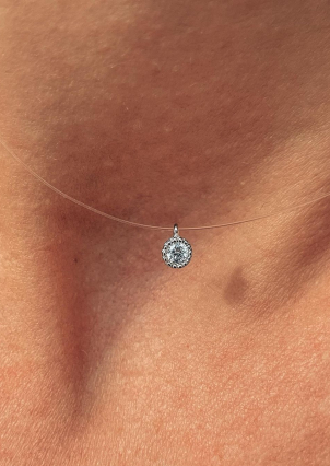 Кольє фіаніт Срібло 925° (родій) кл2ф/1011