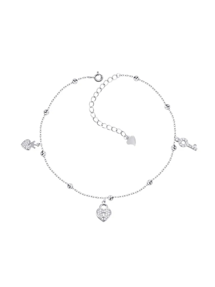 Браслет фіаніт Срібло 925° (родій) б2ф/718