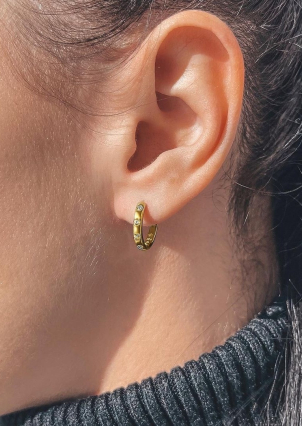 Сережки фіаніт Срібло 925° (позолота) 520535 п