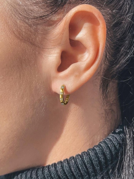 Cyanite earrings Silver 925° (gold-plated) 520535 p