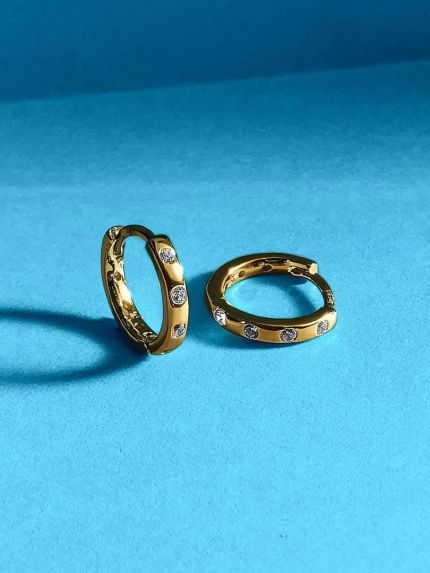 Cyanite earrings Silver 925° (gold-plated) 520535 p