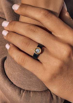 Каблучка фіаніт Срібло 925° золото 375° 509к