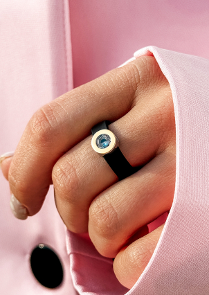 Каблучка фіаніт Срібло 925° золото 375° 509к